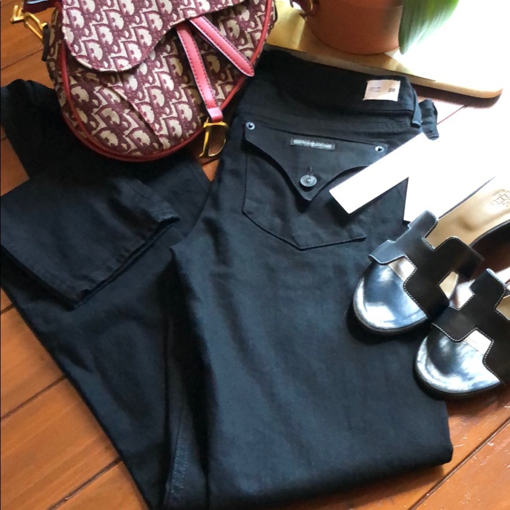 Size 28 Hudson Collin Skinny Jeans Black